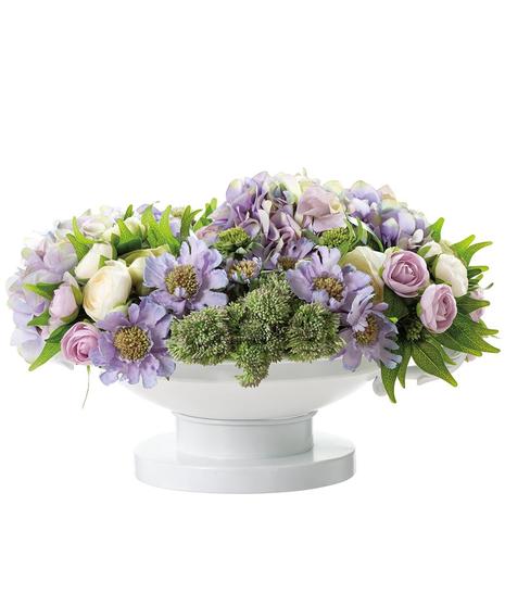 Serene Faux Floral Bowl