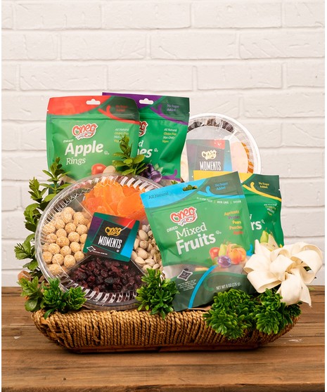 Wicker Basket of Kosher Snack Items